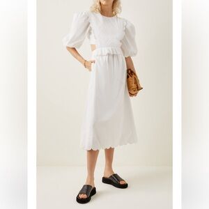 SEA white midi summer dress